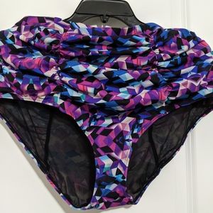 TORRID sz 18 high waist printed swim bottoms